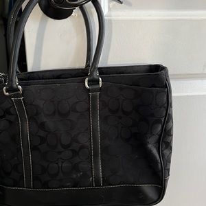 Coach logo briefcase tote.